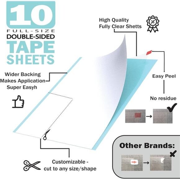 Cat Scratch Deterrent Tape for Furniture – 10 Double Sided Anti Scratching Tape - Picture 4 of 7